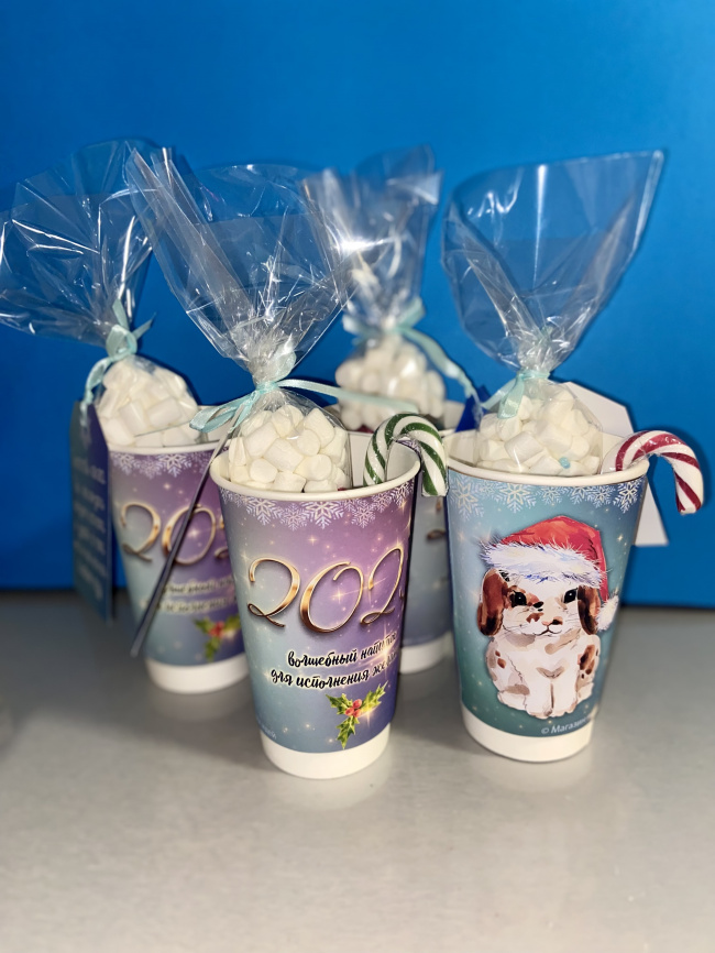 Манжеты на стаканы и бирки для какао  "Волшебный напиток от кроликов" фото 12