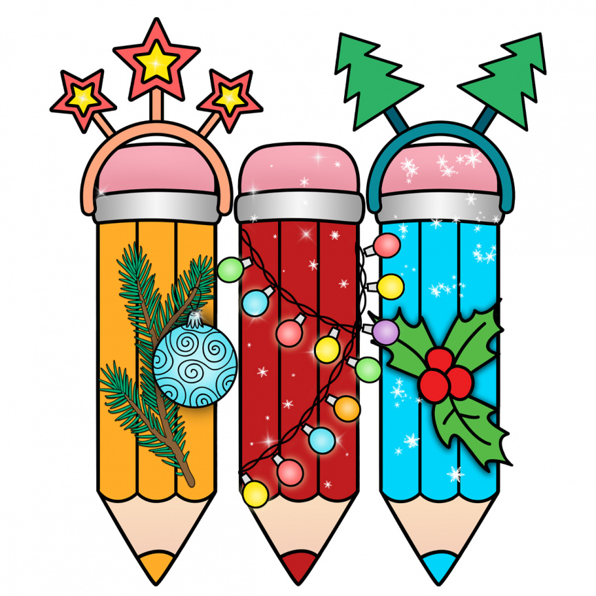 Новогодние карандаши для украшения класса фото 3