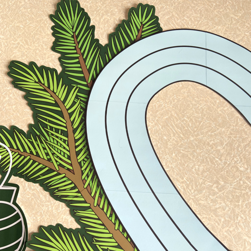 Оформление для доски к Новому Году "Карандашное сердце" фото 5