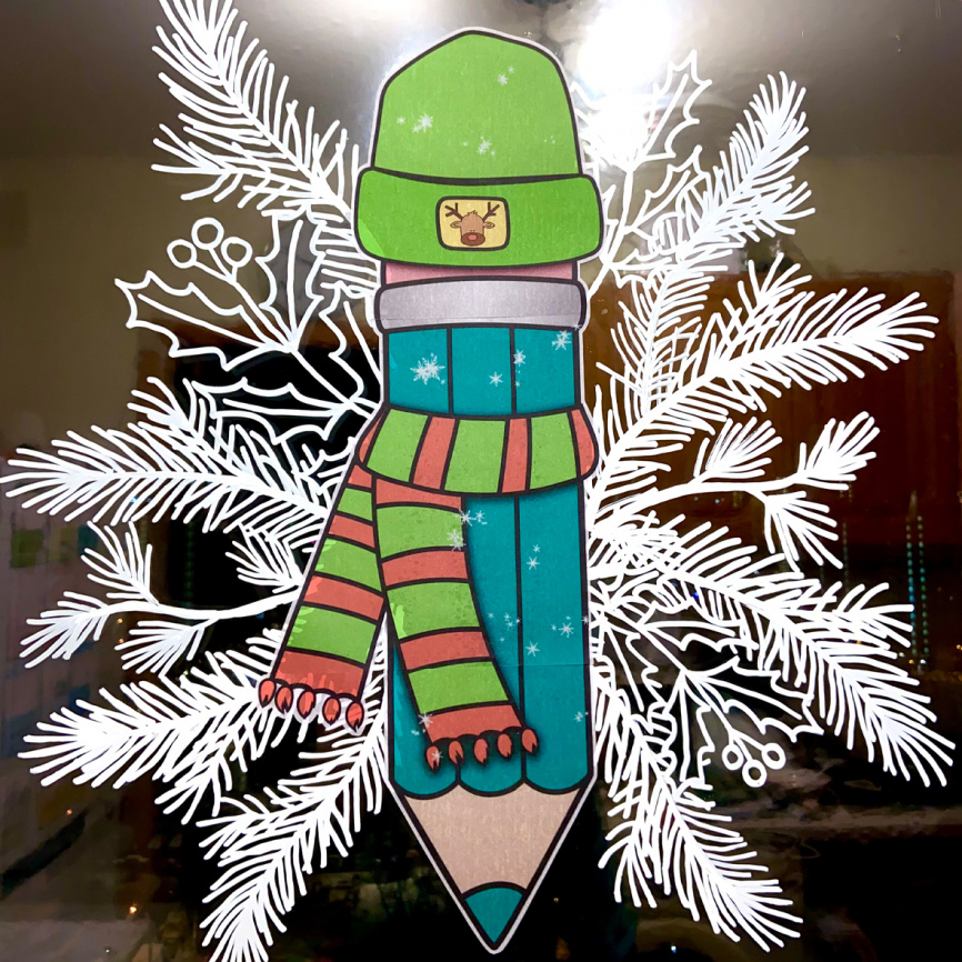 Декор для окна "Новогодние карандаши". Комплект со скидкой фото 31