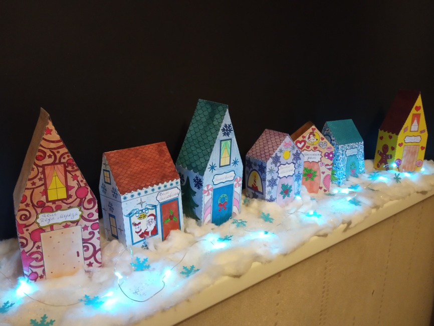 Волшебная новогодняя деревня: 3D-шаблоны домиков фото 16