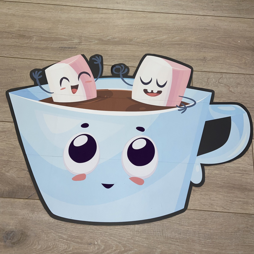 Декор двери "Какао и маршмеллоу" фото 4