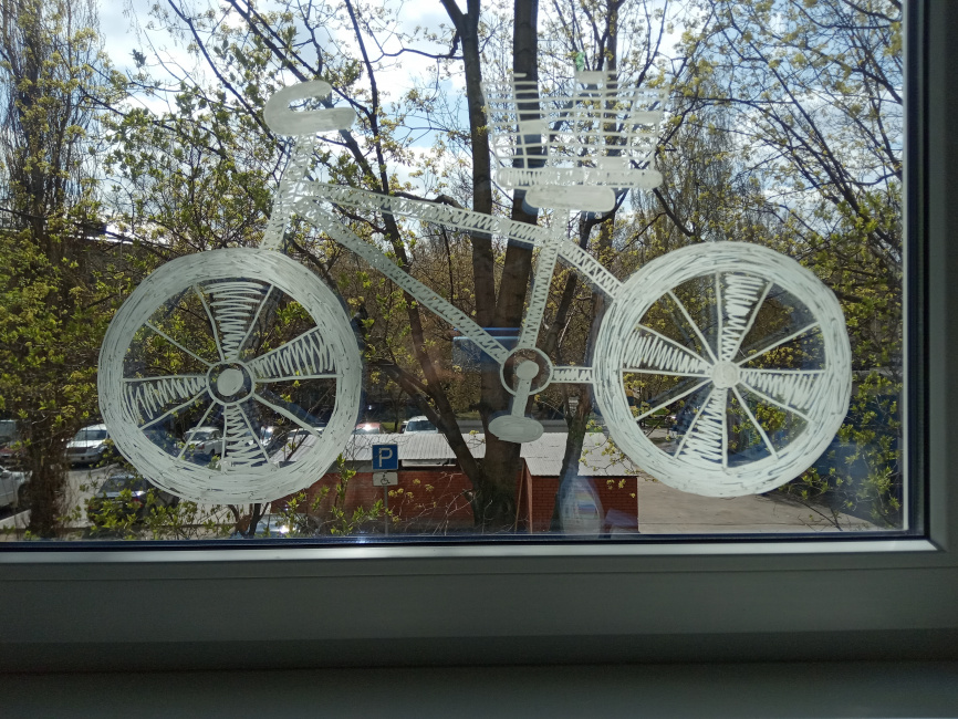 Декор для окна "Цветочный велосипед" фото 3
