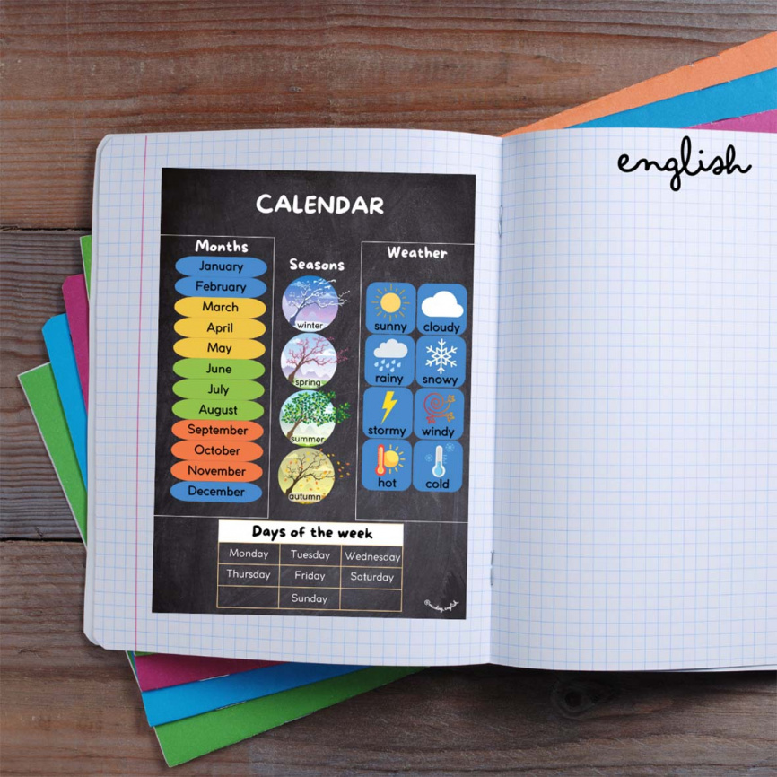 Календарь настенный на английском и французском языках фото 5