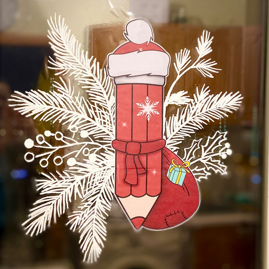 Декор для окна "Зимние карандаши". Часть 2 фото 12