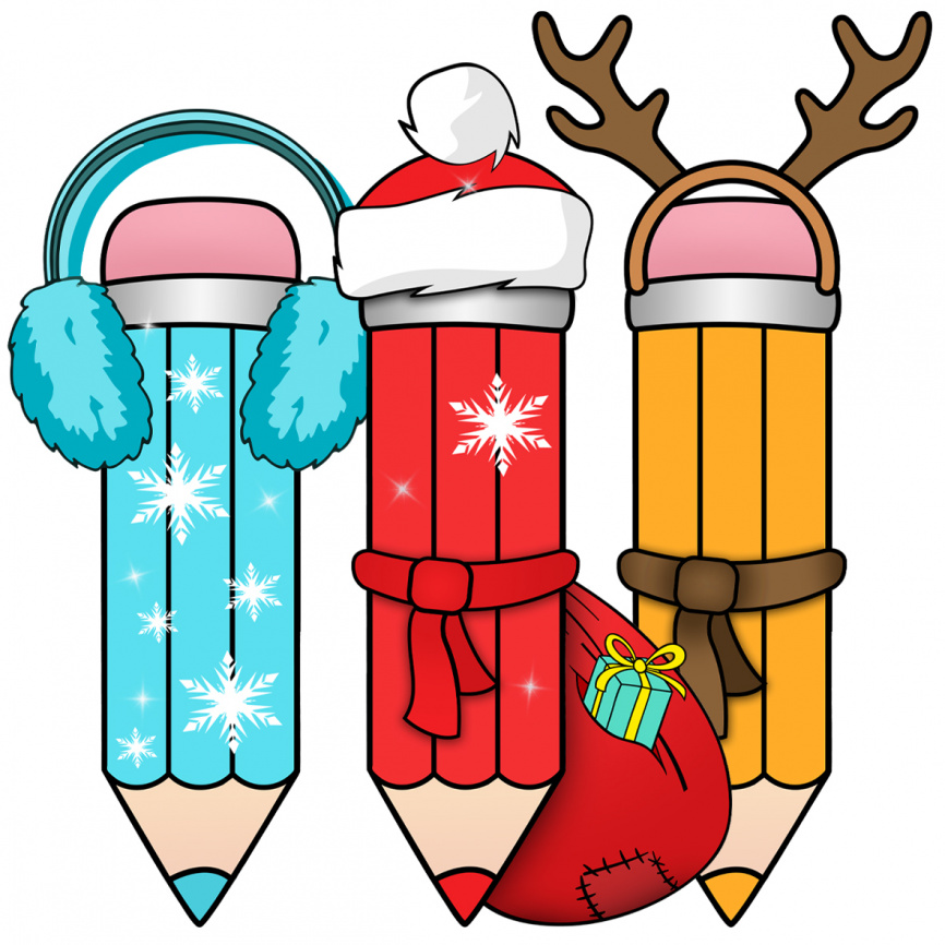 Новогодние карандаши для украшения класса фото 1